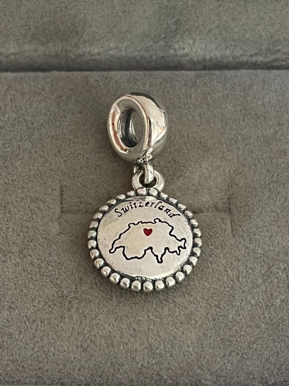 Pandora Switzerland Map Exclusive Charm Pendant S925 Sterling Silver Jewelry